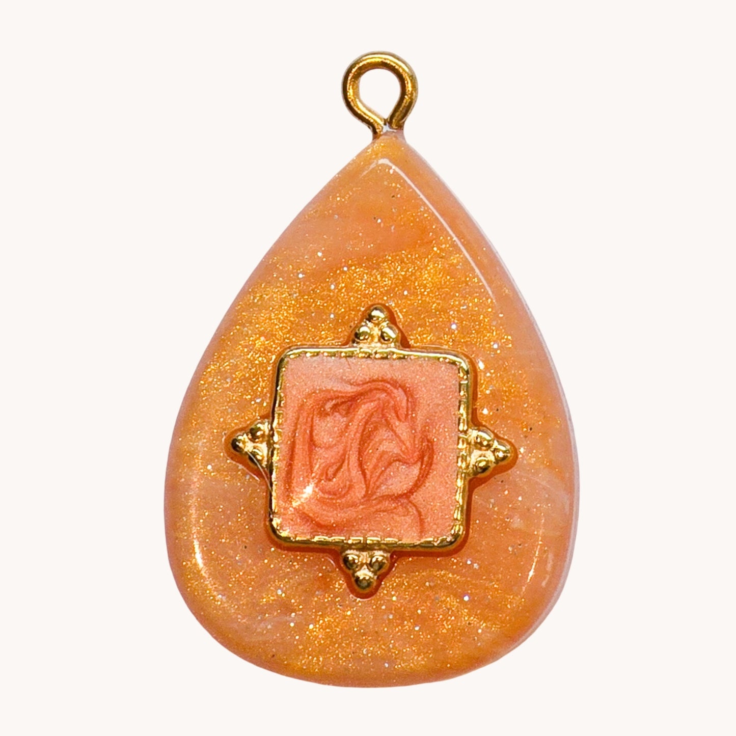 Gold Coral Shell Charm