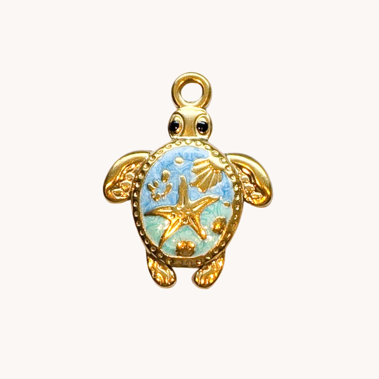 Gold Sea Turtle Charm