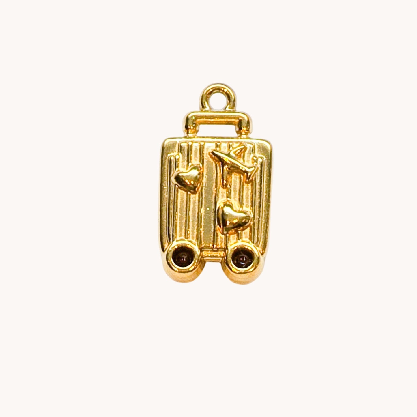 Gold Suitcase Charm