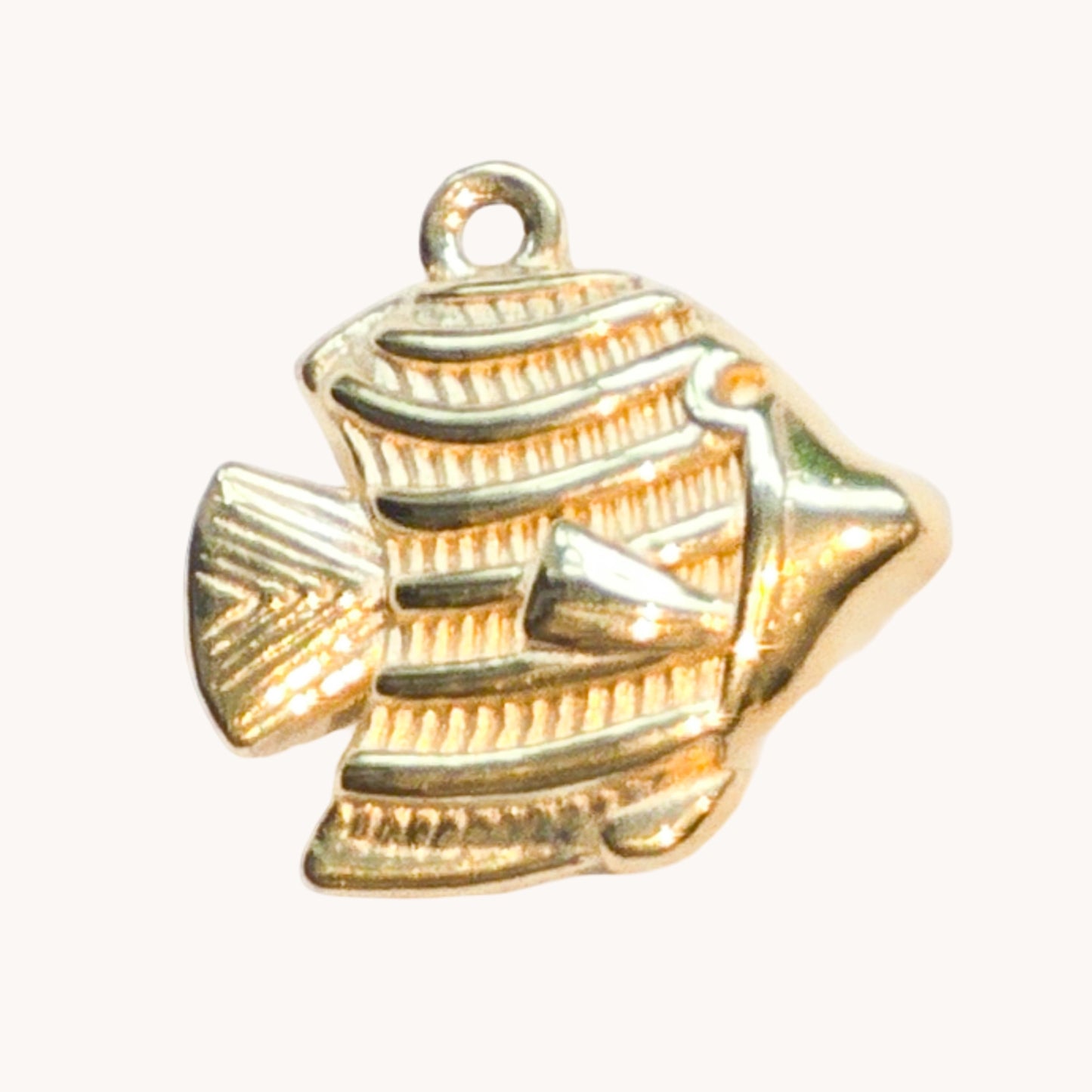 Gold Chunky Fish Charm