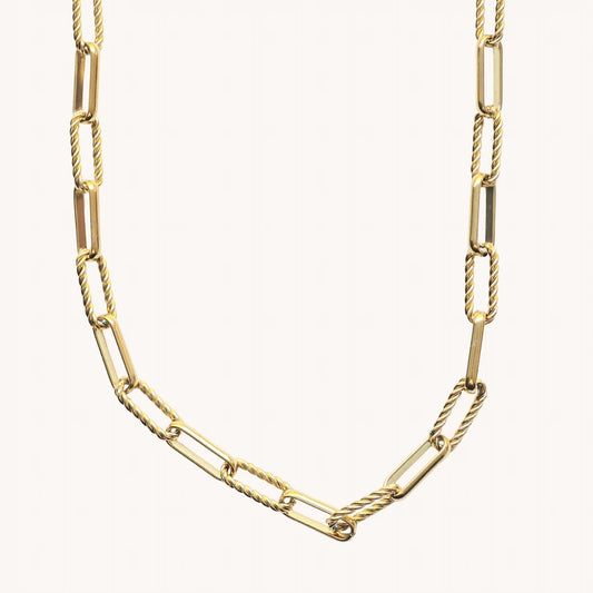 Gold Chunky Paperclip Chain Necklace