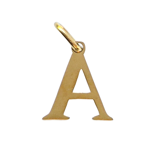 Gold Classic Initial Charm