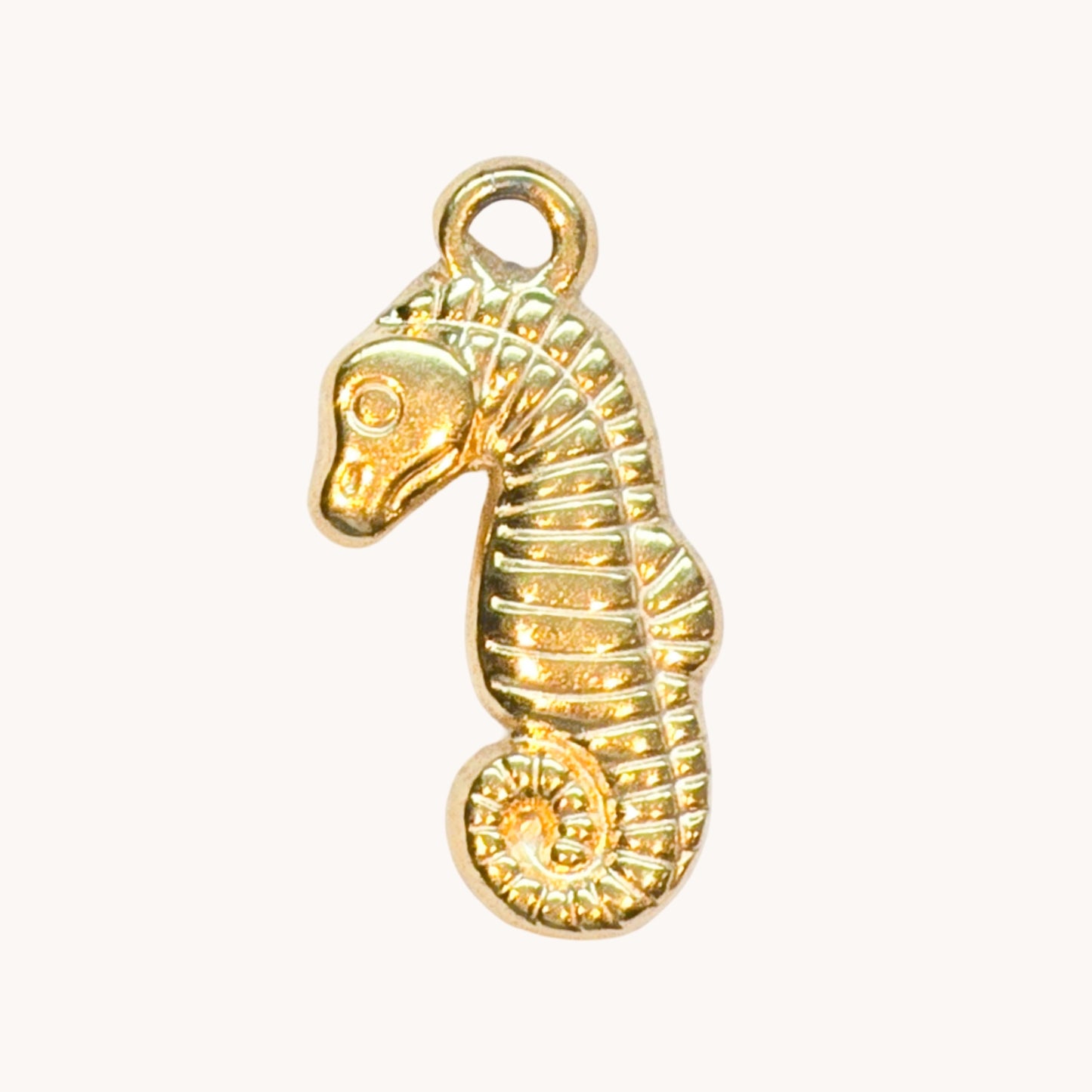 Gold Classic Seahorse Charm