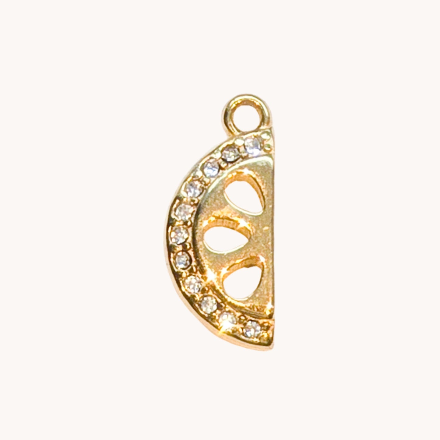 Gold Cutout Moon Charm