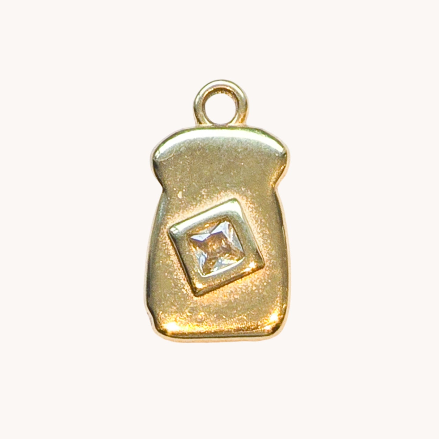 Gold Drawstring Bag Charm