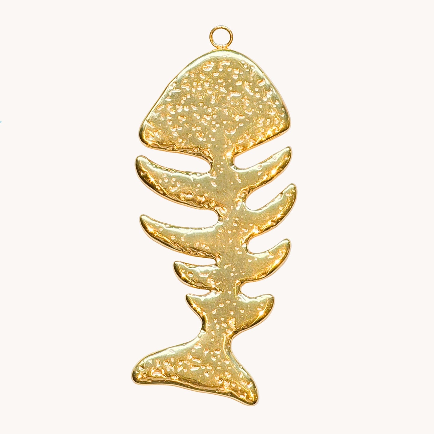 Gold Fishbone Charm