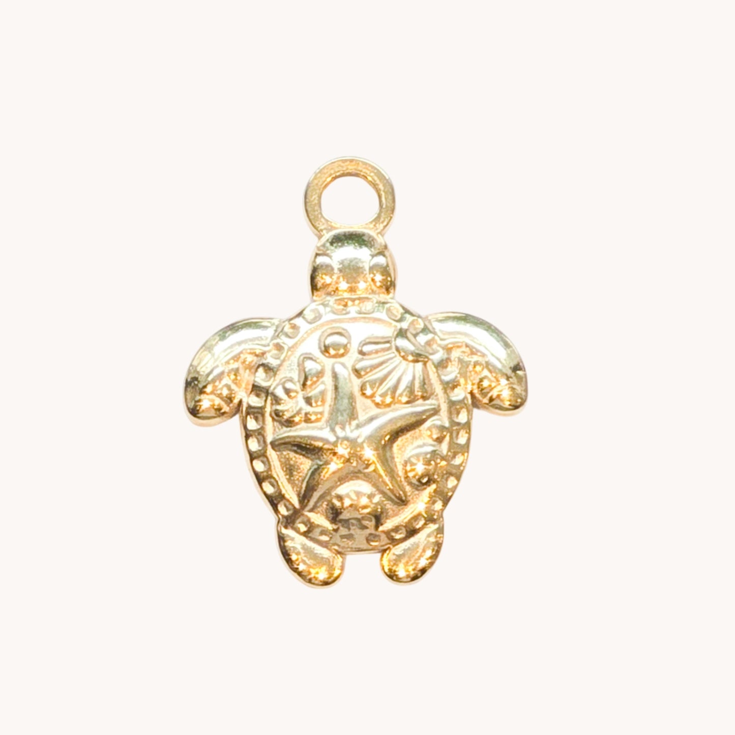 Gold Nautical Turtle Charm