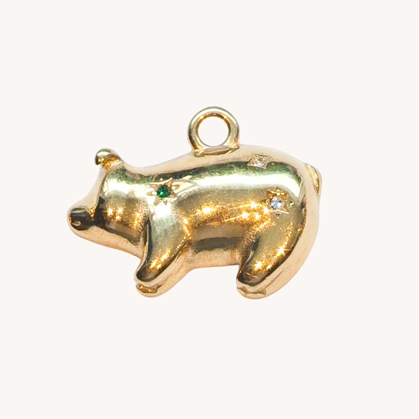 Gold Piggy Charm