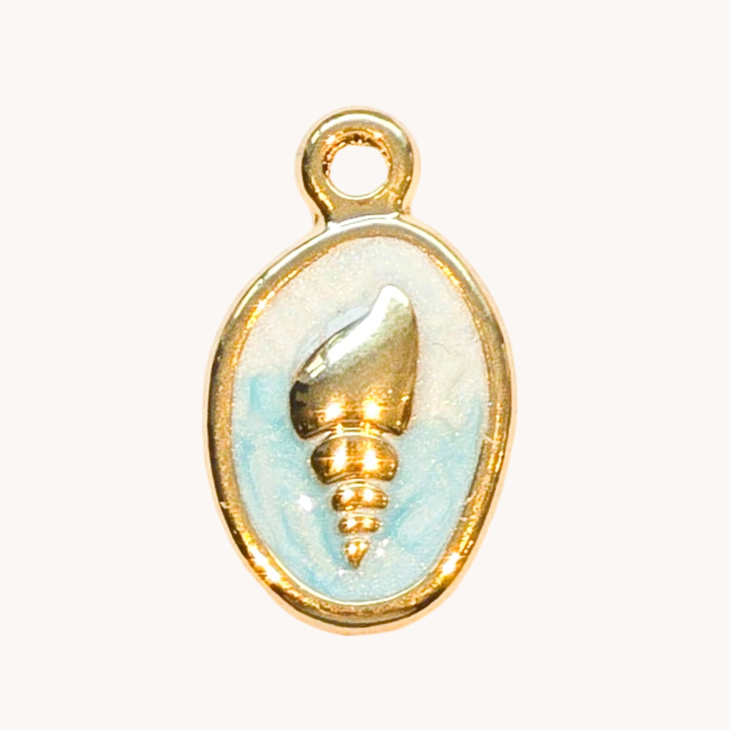 Gold Shell Cameo Charm