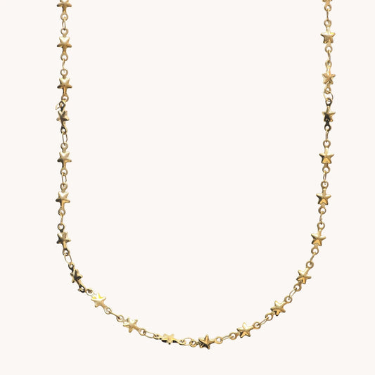 Gold Star Chain Necklace