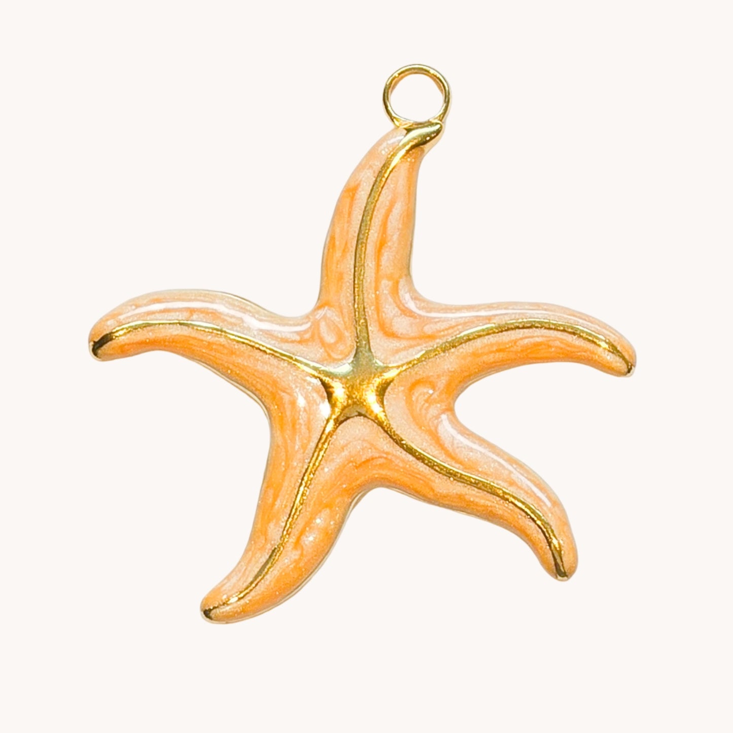 Gold Sunset Starfish Charm