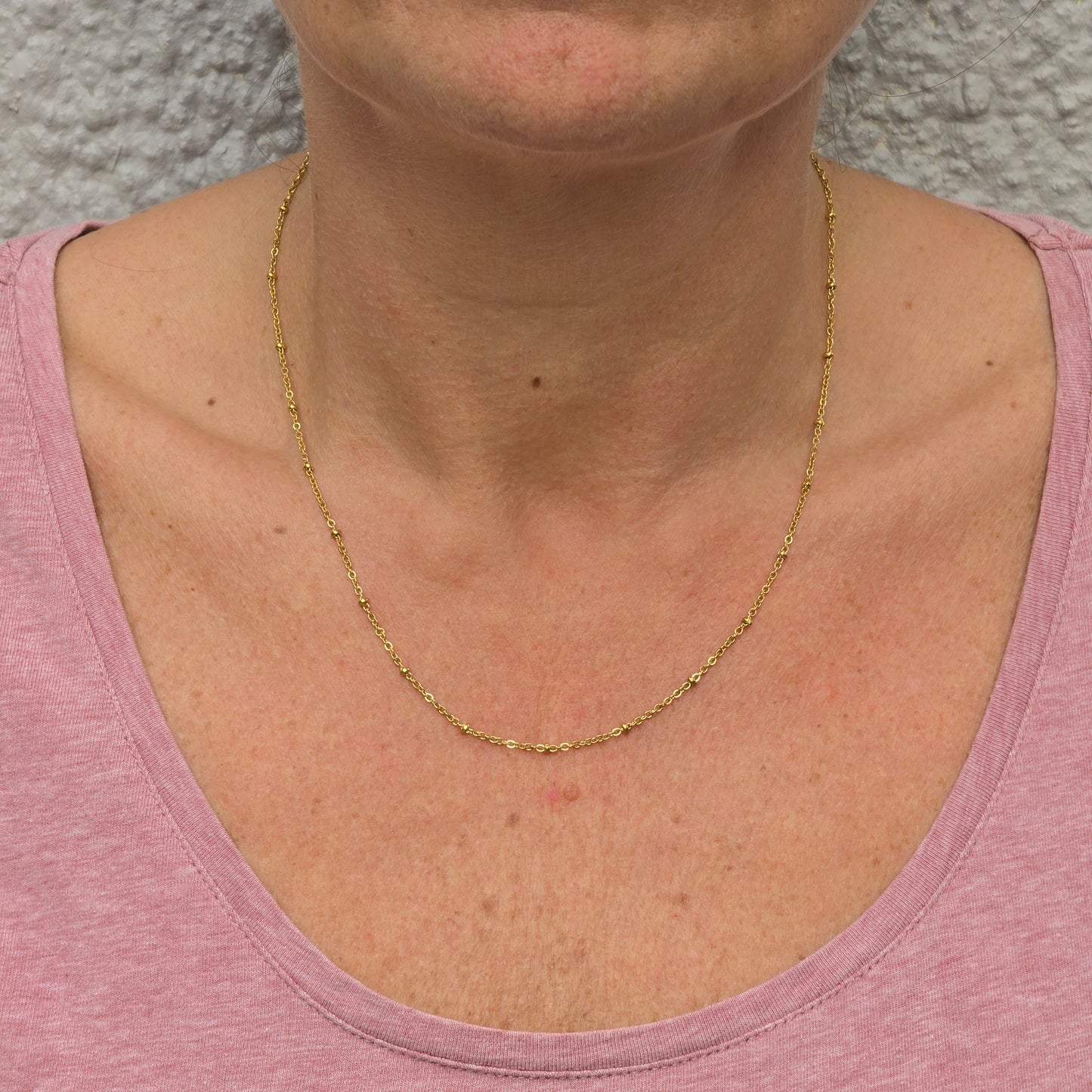 Gold Satellite Chain Necklace
