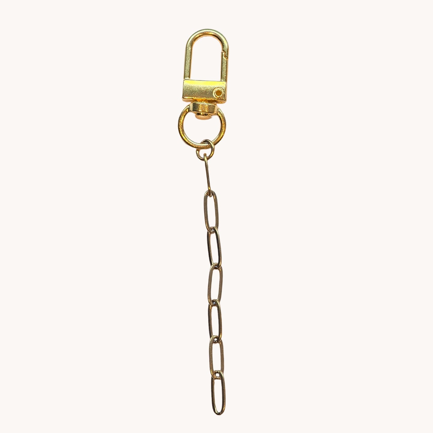 Gold Paperclip Chain Bag Charm