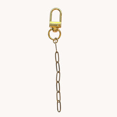 Gold Paperclip Chain Bag Charm
