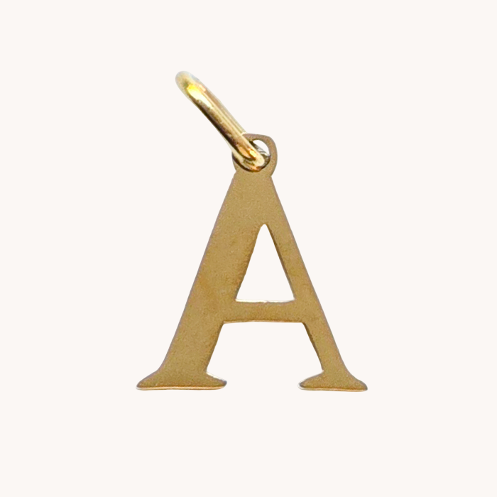 Gold Classic Initial Charm