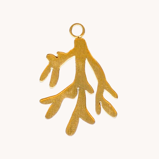 Gold Coral Charm