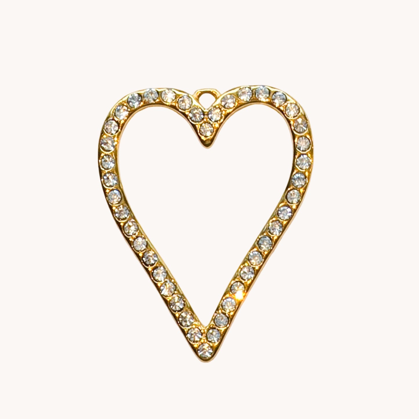Gold Open Heart Charm