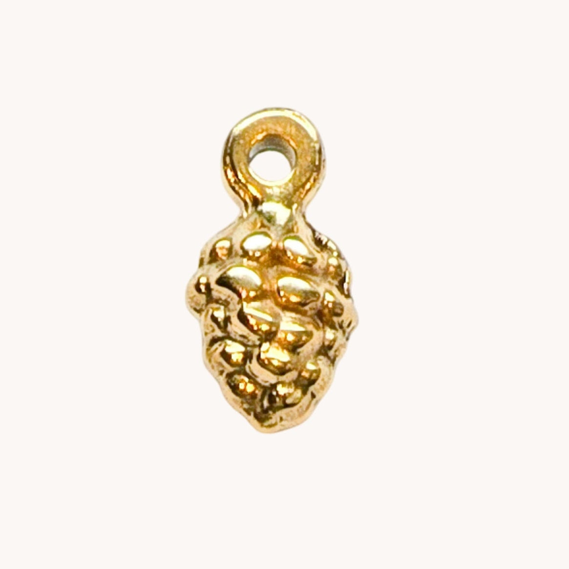 Gold Pinecone Charm