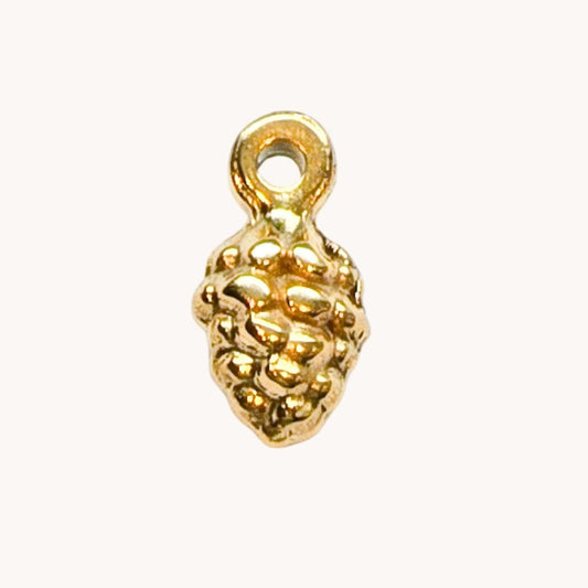 Gold Pinecone Charm