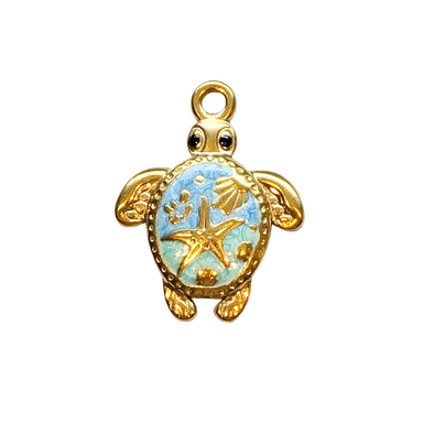 Gold Sea Turtle Charm