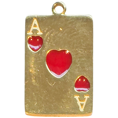 Gold Ace of Hearts Charm