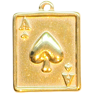 Gold Ace of Spades Charm
