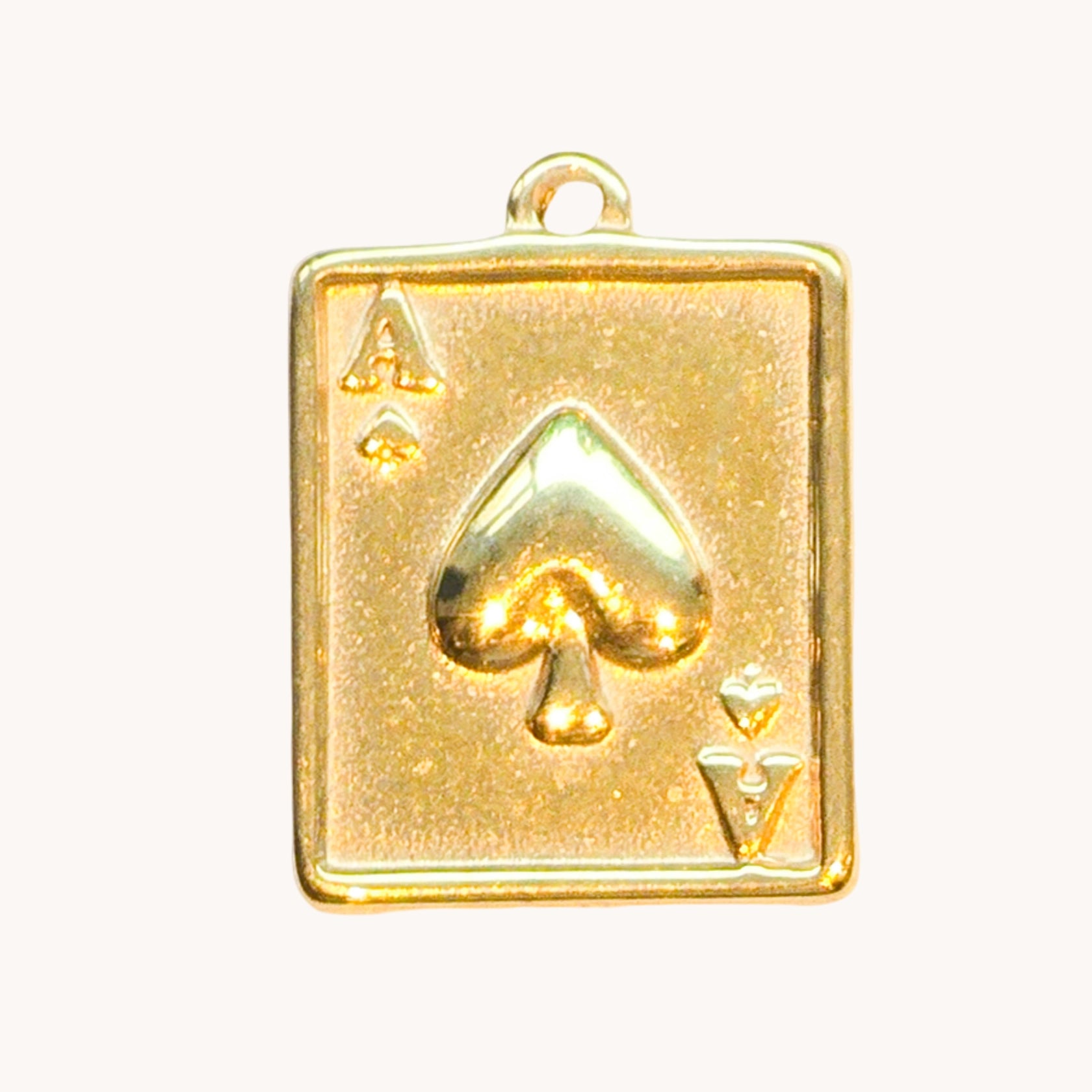 Gold Ace of Spades Charm