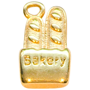 Gold Bakery Bread Charm