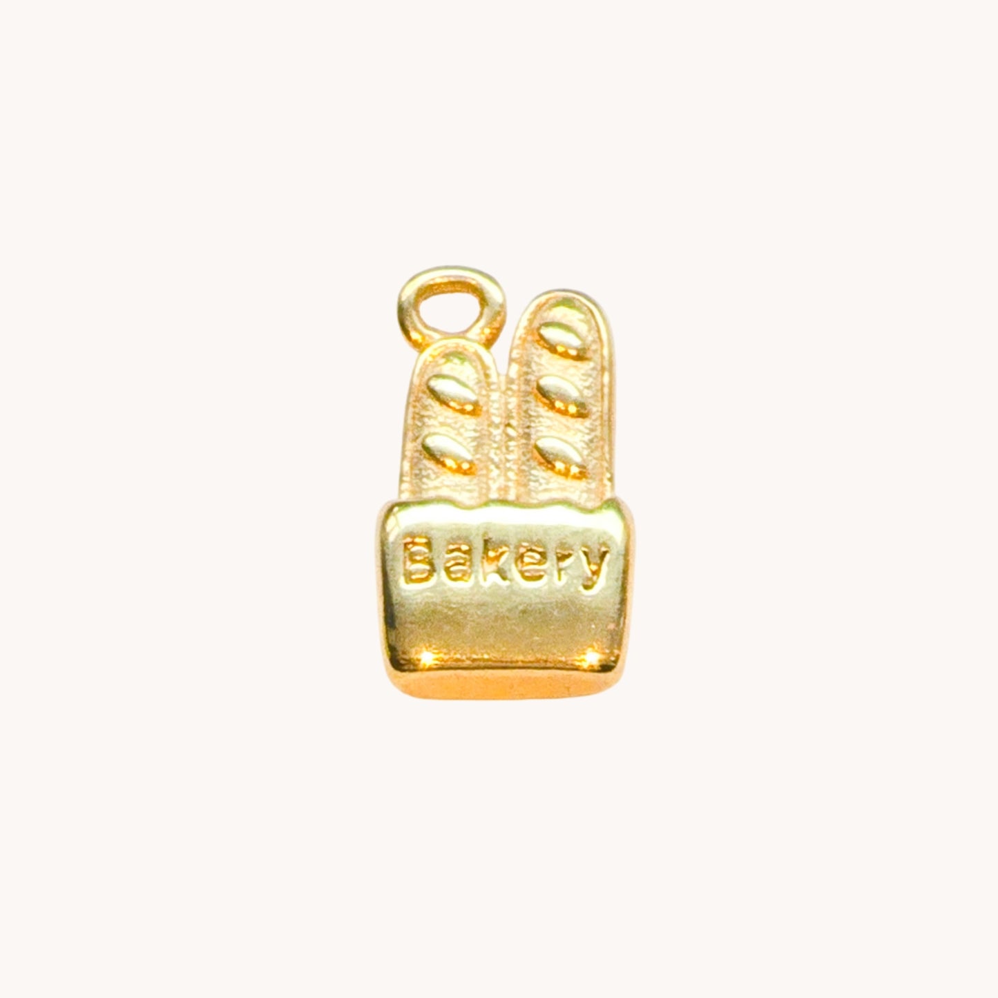 Gold Bakery Bread Charm