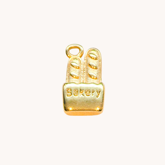 Gold Bakery Bread Charm