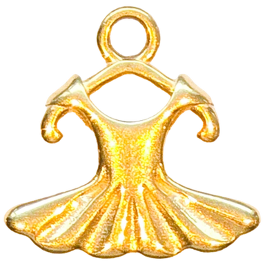 Gold Ballet Dress Charm