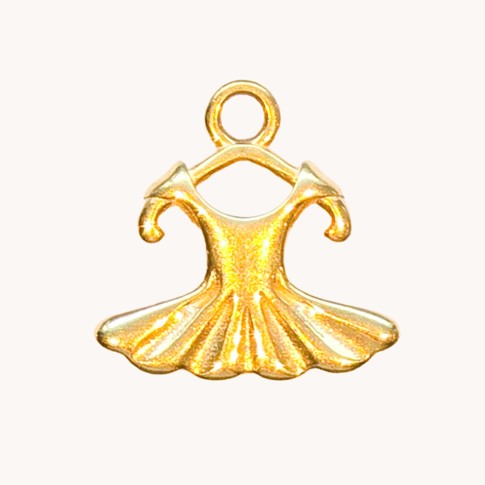 Gold Ballet Dress Charm