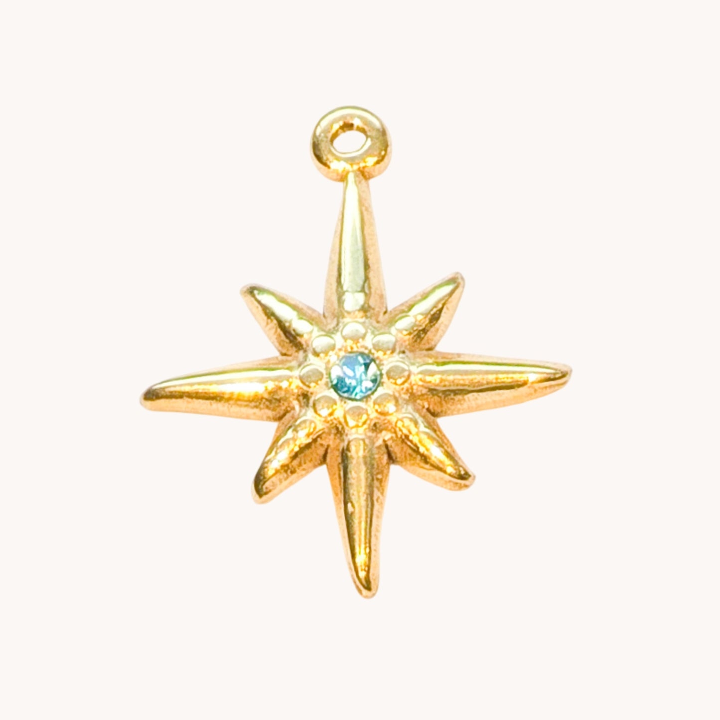 Gold Blue Star Charm