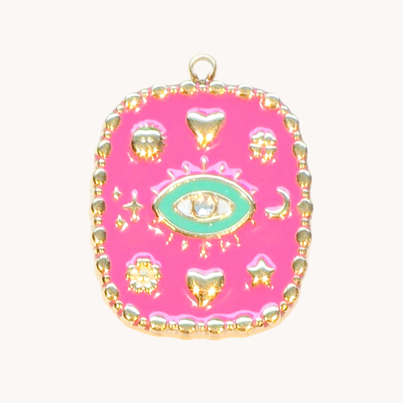 Gold Boho Pink Charm