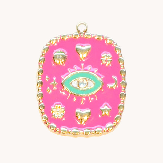 Gold Boho Pink Charm