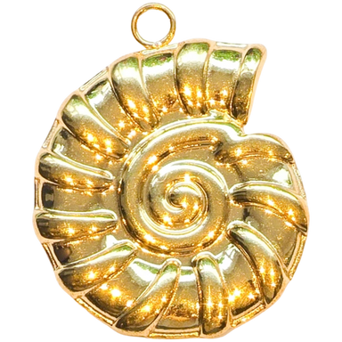 Gold Bold Nautilus Charm