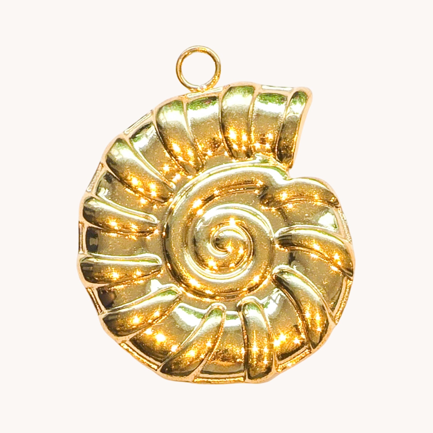 Gold Bold Nautilus Charm