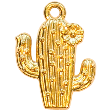 Gold Cactus Charm
