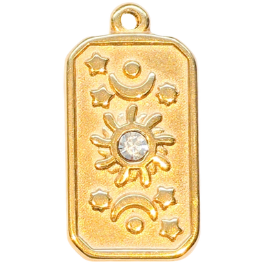 Gold Celestial Tag Charm