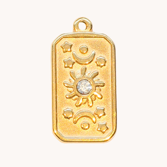 Gold Celestial Tag Charm