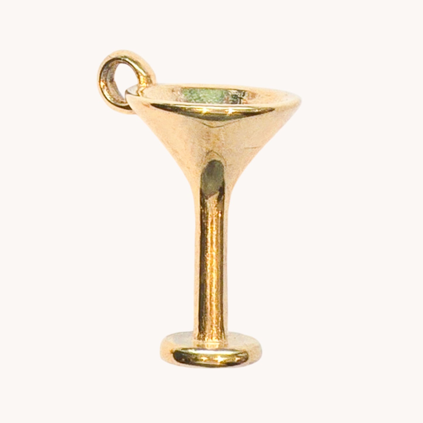 Gold Champagne Coupe Charm