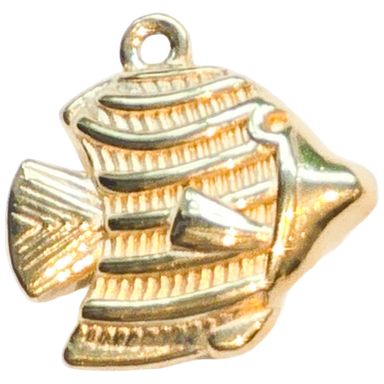 Gold Chunky Fish Charm