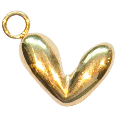 Gold Chunky Heart Charm