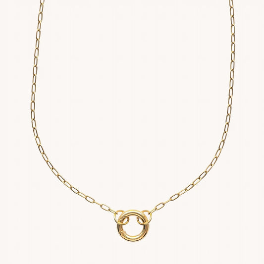 Gold Circle Link Necklace
