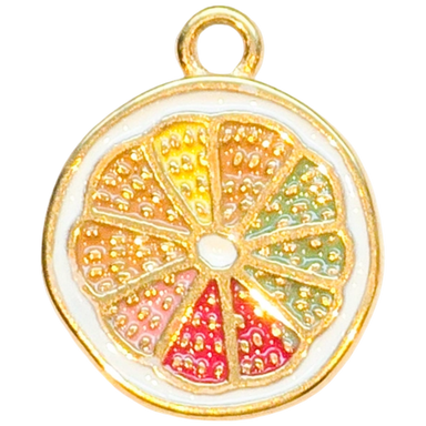 Gold Citrus Slice Charm