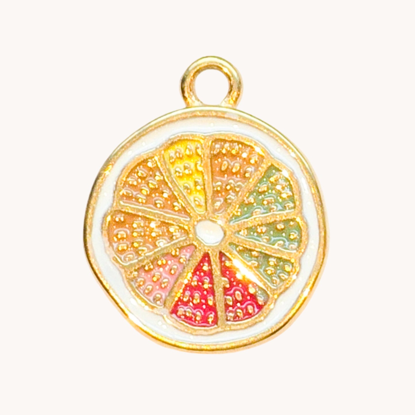 Gold Citrus Slice Charm