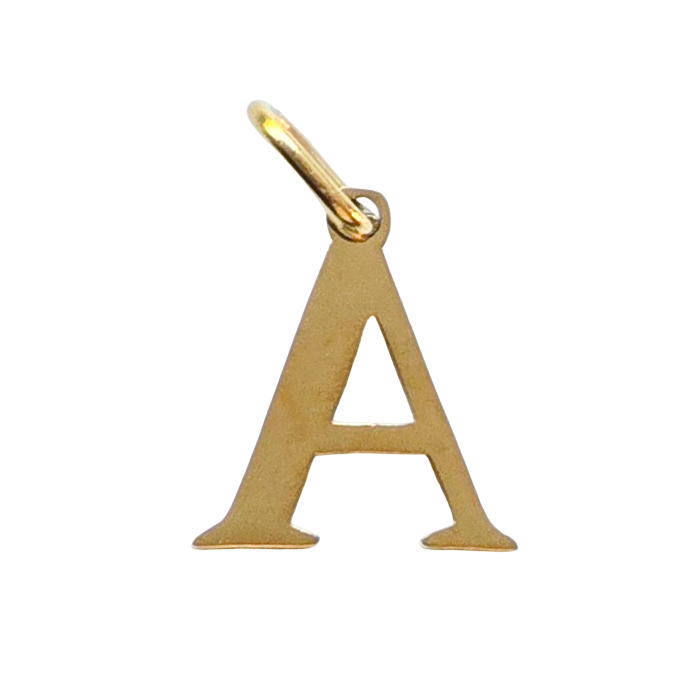 Gold Classic Initial Charm