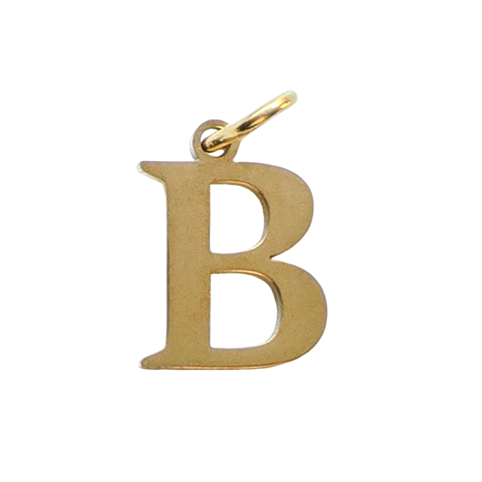 Gold Classic Initial Charm