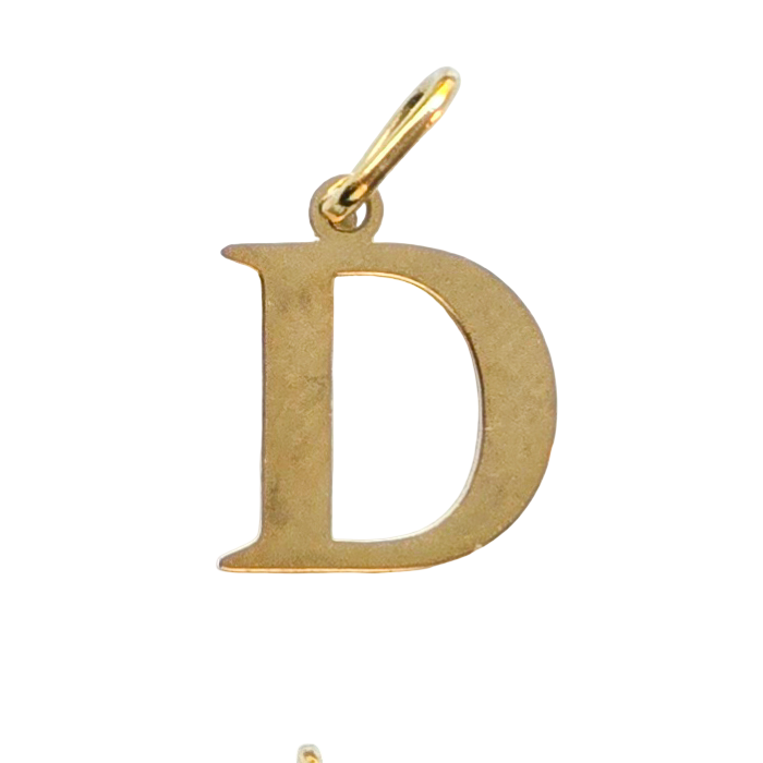 Gold Classic Initial Charm