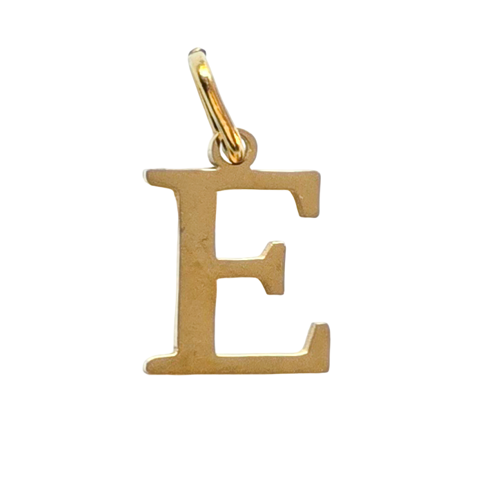 Gold Classic Initial Charm